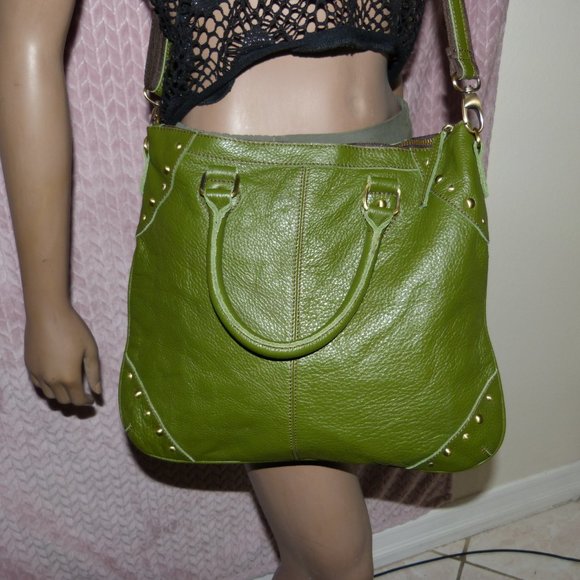 HANDMADE PEBBLED LEATHER CROSSBODY BAG..LIKE NEW - Picture 3 of 11